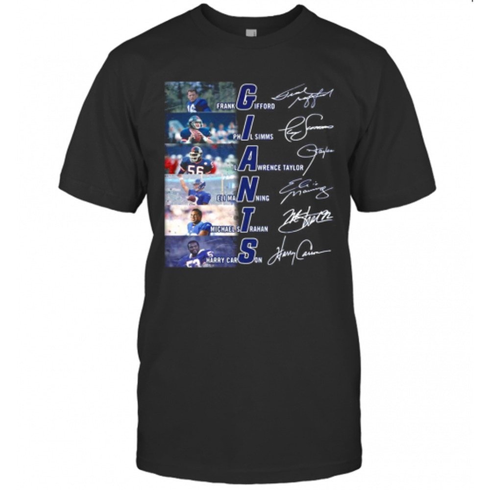 New York Giants Football Player Signatures Fan T-Shirt